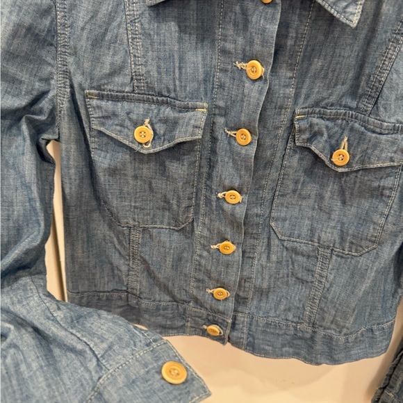 Current/Elliott Light Blue Jean Jacket - Picture 2 of 4